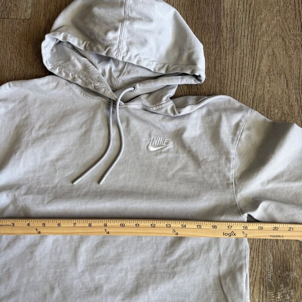 Nike Light Gray Cropped Hoodie - Picture 5 of 6